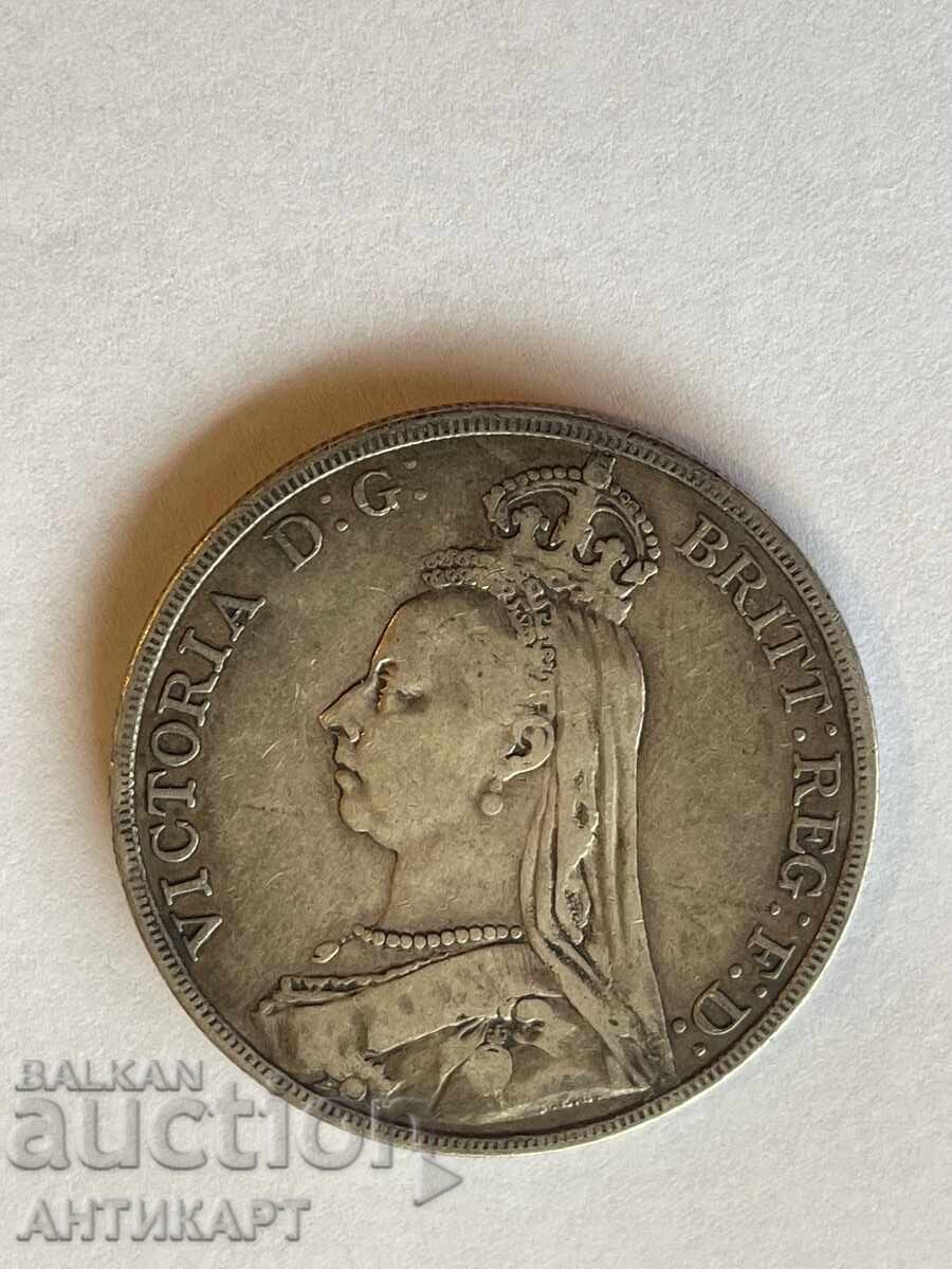 Αγγλία Βικτώρια ασημένιο νόμισμα crown 1889 ασήμι με τιμή 99.00 BGN | € 50.62 Αγγλία Βικτώρια ασημένιο νόμισμα crown 1889 ασήμι με τιμή 99.00 BGN | € 50.62