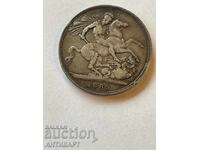 England Victoria Silver Coin Crown 1889 Silver