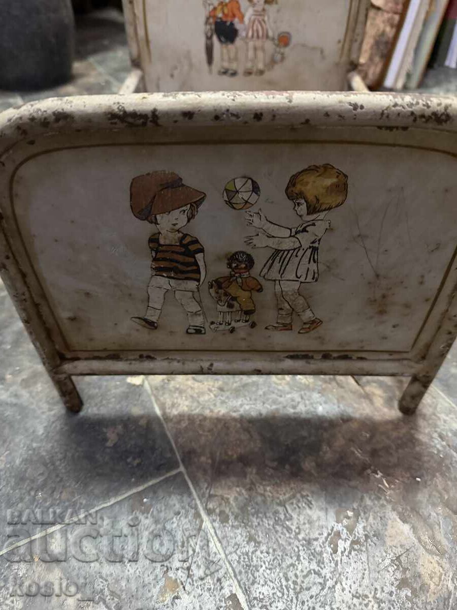 Old metal children's doll bed toy with price € 40.00 | 78.23 BGN