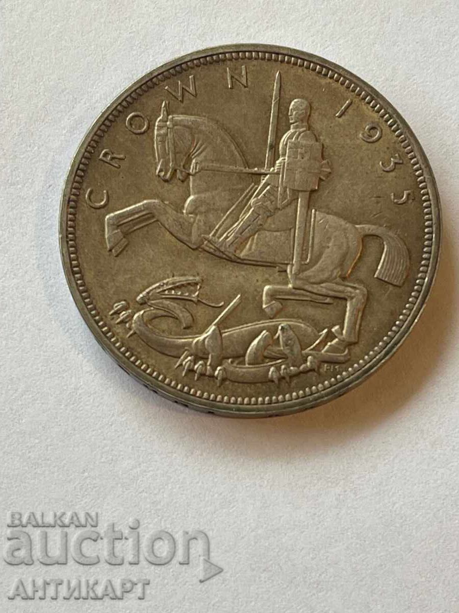 #1 England George V Silver Coin Crown 1935 Silver #1 England George V Silver Coin Crown 1935 Silver