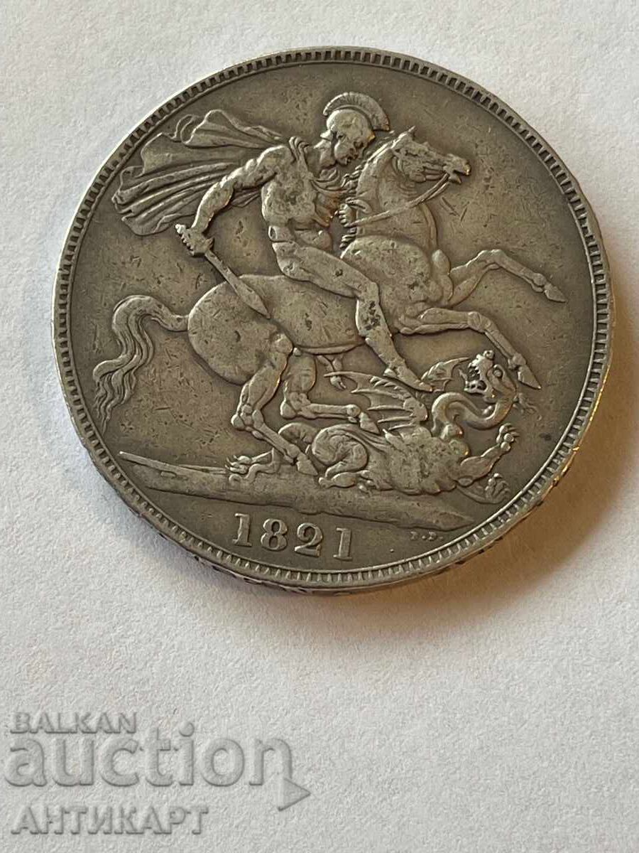 England George IV Silver Crown Coin 1821 Silver England George IV Silver Crown Coin 1821 Silver