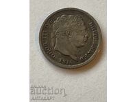 England George IV Shilling Silver Coin 1816