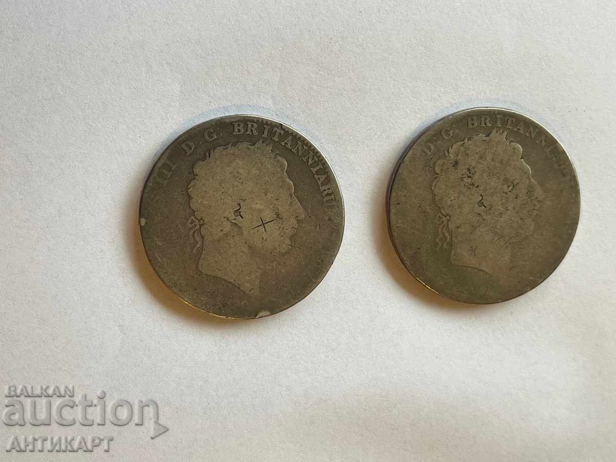 England George III 2 silver coin crown 1818-1820 with price 159.00 BGN | € 81.30