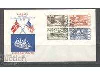 Дания 1976 - "Кораби",първодневен плик,чист