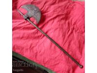 Dervish battle axe with silver inlay