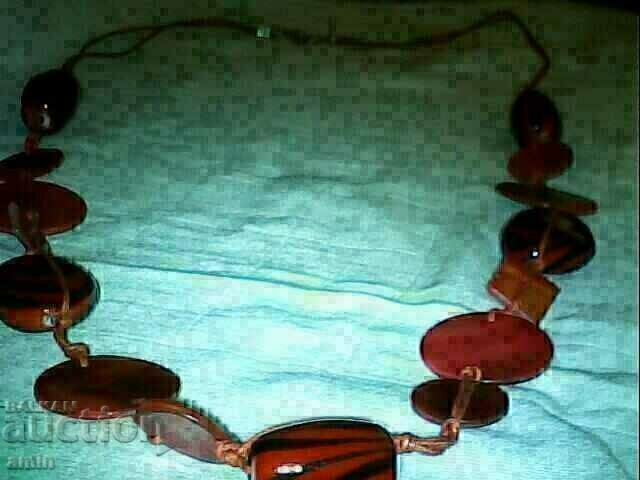 Delivery of beautiful old necklace made of natural stones tibet is gray