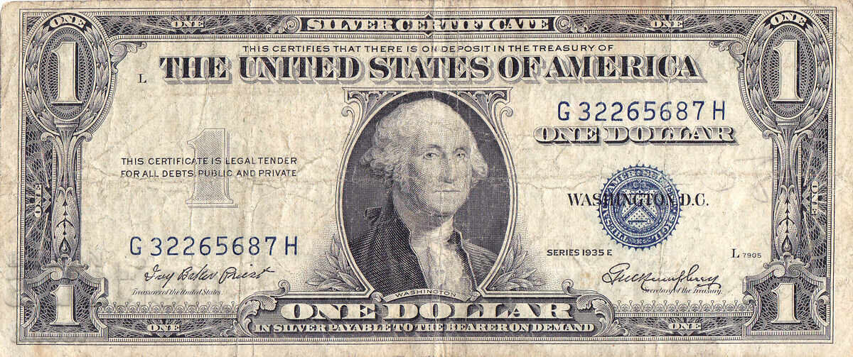 tino37 - USA /USA/ - 1 DOLLAR - /SILVER CERTIFICATE/ - 1935 with price 14.90 BGN | € 7.62 tino37 - USA /USA/ - 1 DOLLAR - /SILVER CERTIFICATE/ - 1935 with price 14.90 BGN | € 7.62