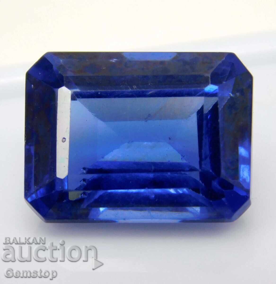 Auction  BZTs! 8.10 ct natural benitoite emerald cert. VGTL from 1st!