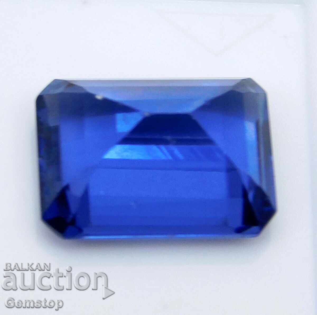 BZTs! 8.10 ct natural benitoite emerald cert. VGTL from 1st! - 6