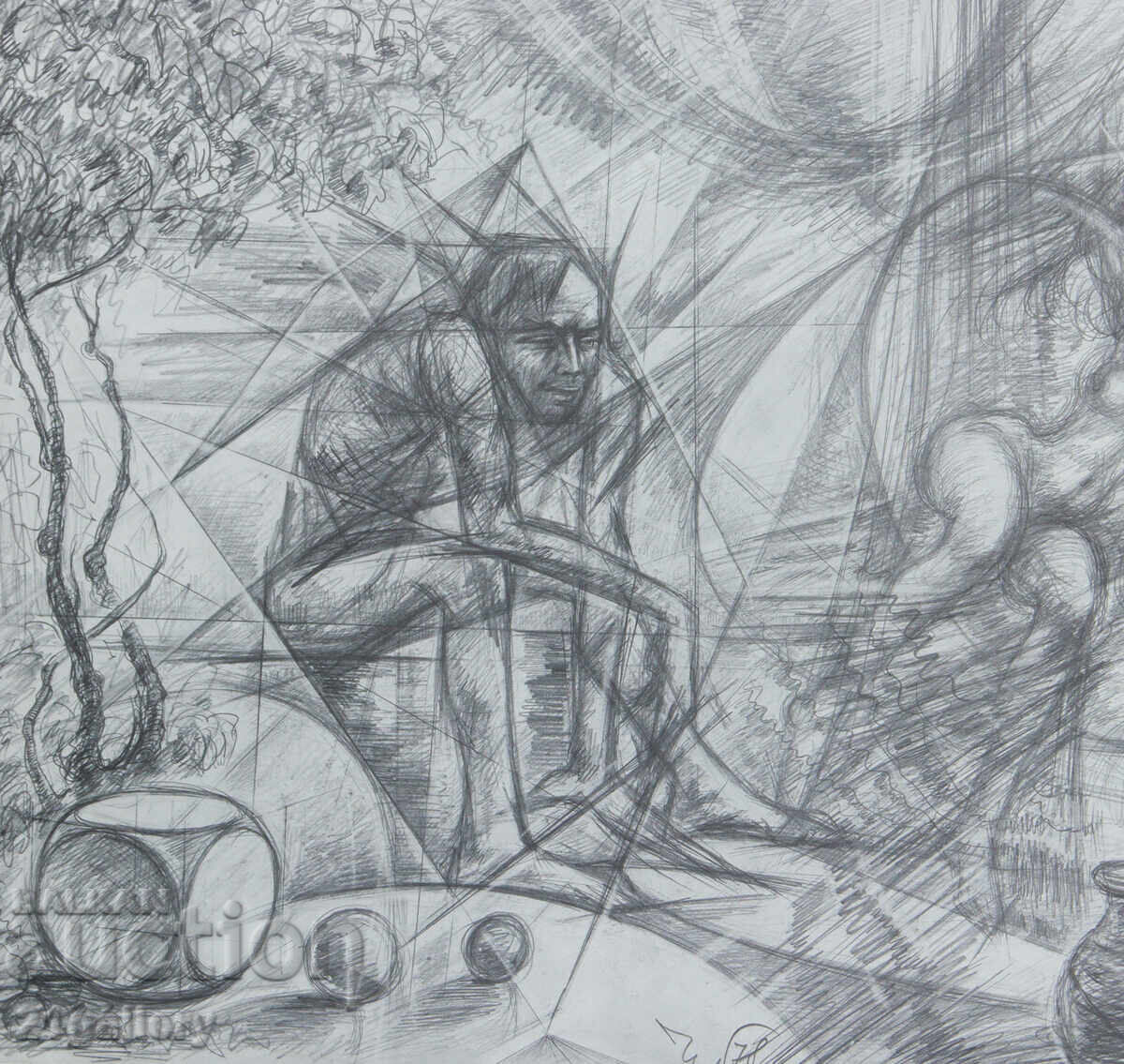 Παράδοση Prof. Peter Chuhovski (1922-1995) Λιθογραφία 1978