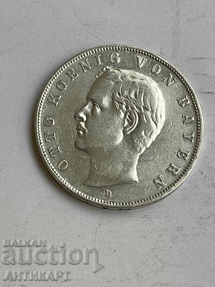 Germany Rare Silver Coin 3 Marks Otto 1909 Bavaria