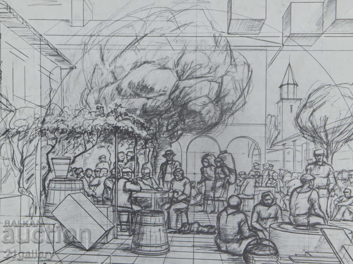 Delivery of Prof. Petar Chuhovski (1922-1995) Lithography