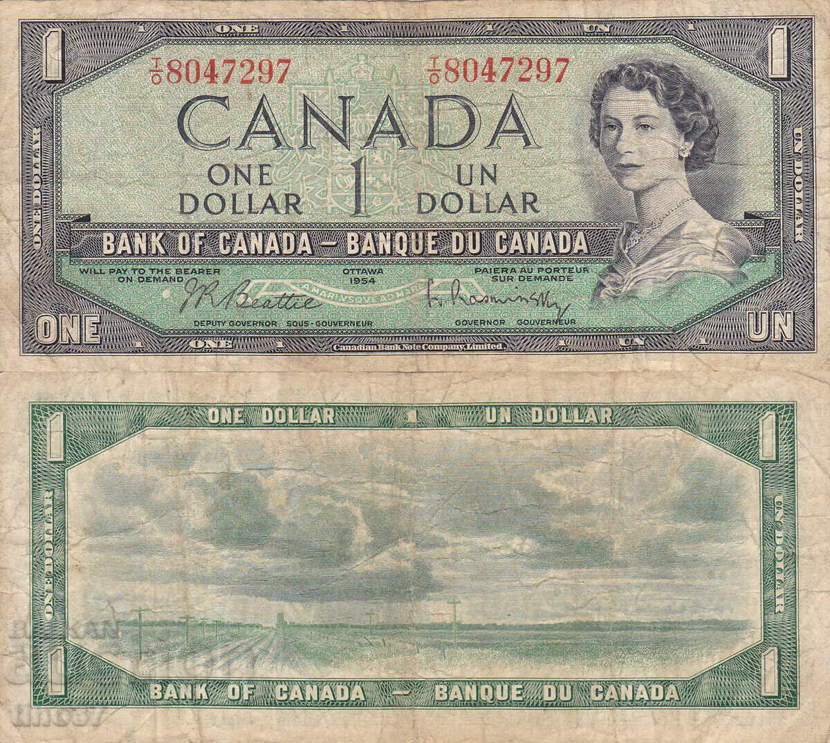 tino37 - CANADA - 1 DOLLAR - 1954 tino37 - CANADA - 1 DOLLAR - 1954