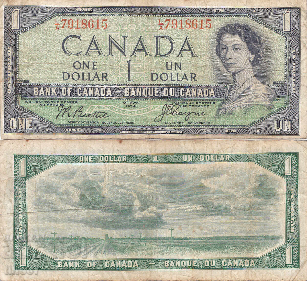 tino37- КАНАДА - 1 ДОЛАР - 1954г