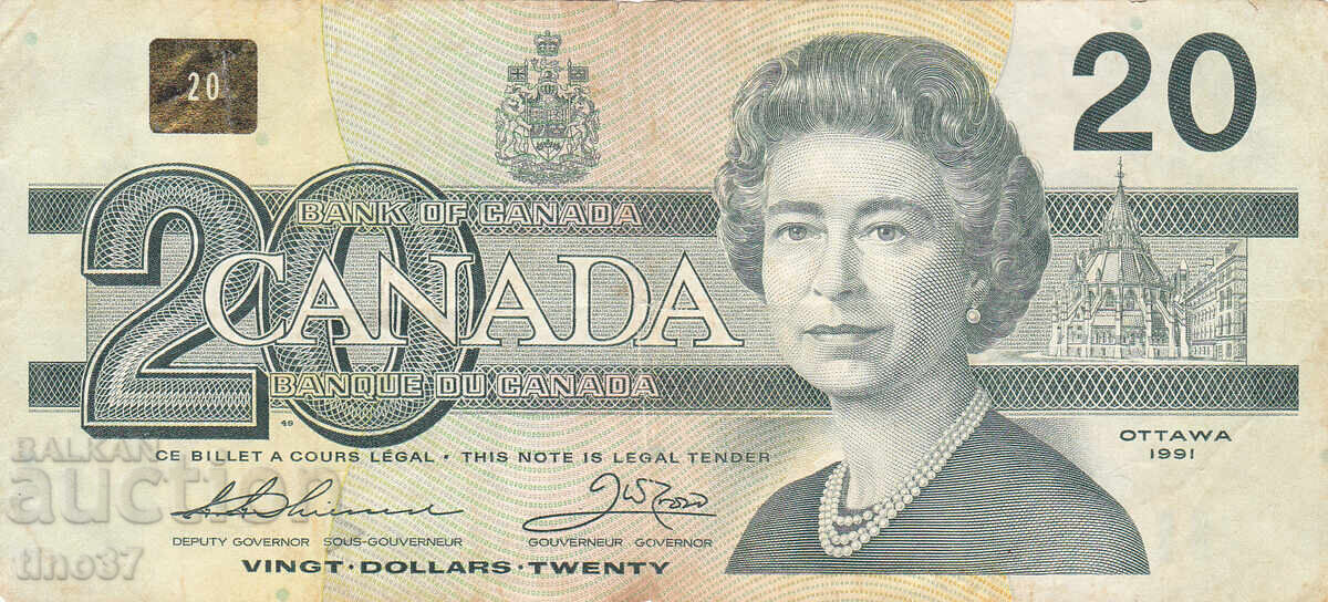 tino37- ΚΑΝΑΔΑΣ - 20 ΔΟΛΑΡΙΑ - 1991 με τιμή 27.90 BGN | € 14.27