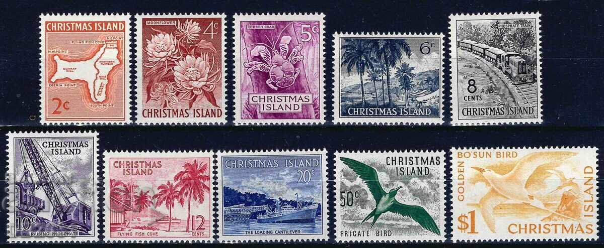 Christmas Islands 1963 - Views Transportation Birds MNH Christmas Islands 1963 - Views Transportation Birds MNH