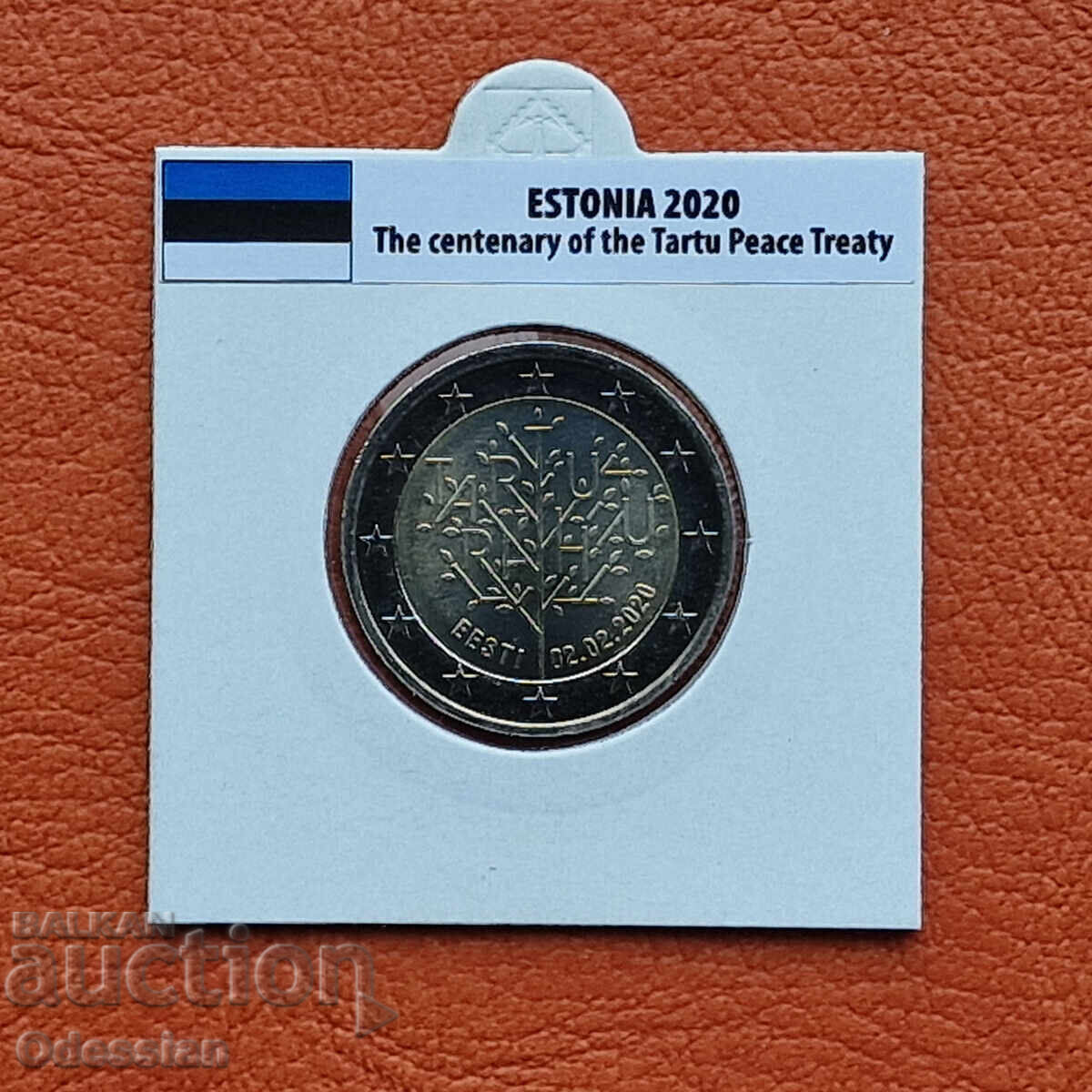 Εσθονία • 2 ευρώ • 2020 • 100 χρόνια από τη Συνθήκη της Ταρτού
