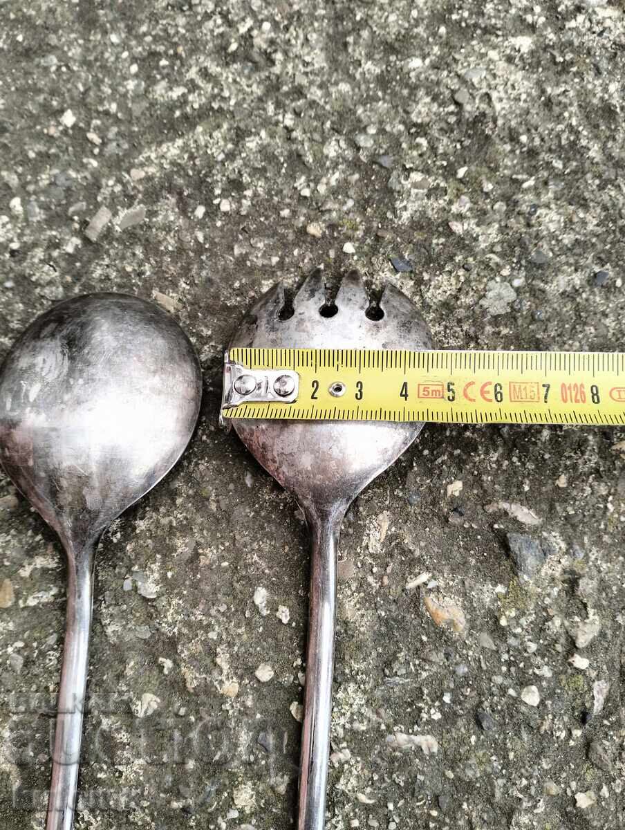 Аукцион Посребрени италиански прибори за салата маркирани