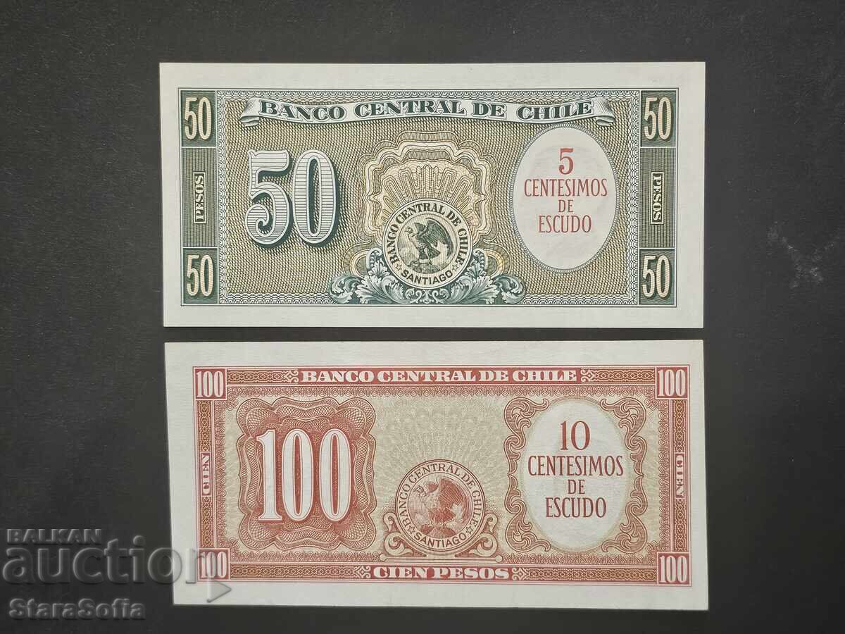 Σετ 50, 100 Πέσο Χιλής 1960 UNC με τιμή 0.01 BGN | € 0.01