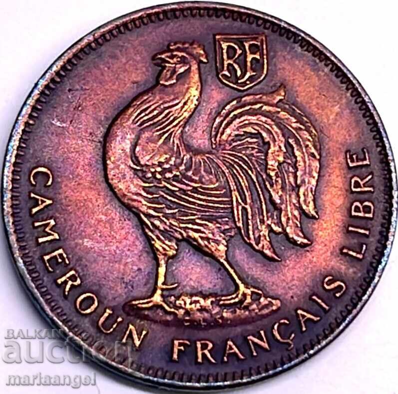 Auction French Cameroon 1943 50 centimeters 2.7g bronze Auction French Cameroon 1943 50 centimeters 2.7g bronze