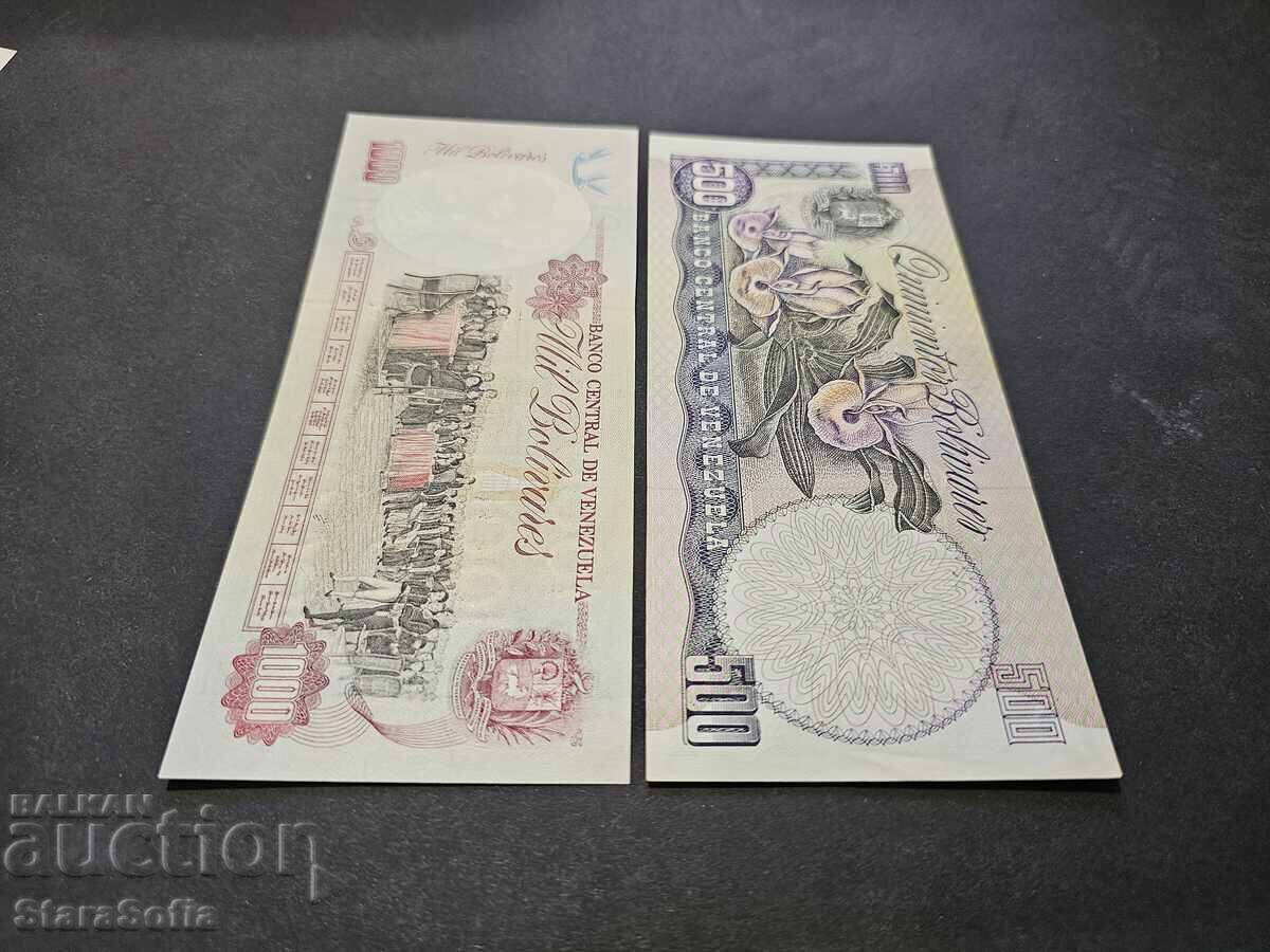 Сет 500 и 1000 Боливара Венецуела 1998 г. UNC. - 6