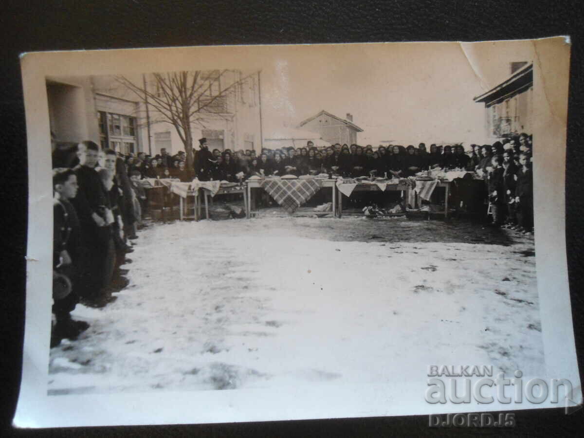 Old photo, February 27, 1944, village Veselinovo, Preslav region
