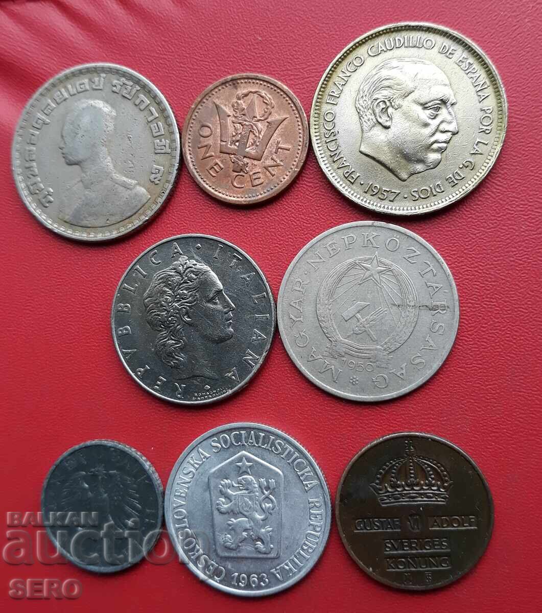 Смесен лот от 8 монети с цена 1.01 лв. | € 0.52