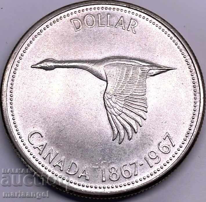 1 Dollar 1967 Canada Elizabeth II Silver