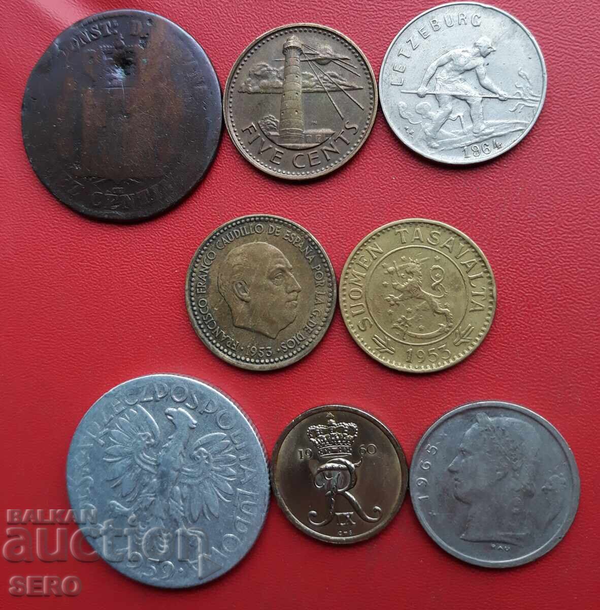 Μικτή παρτίδα 8 νομισμάτων με τιμή 1.01 BGN | € 0.52 Μικτή παρτίδα 8 νομισμάτων με τιμή 1.01 BGN | € 0.52