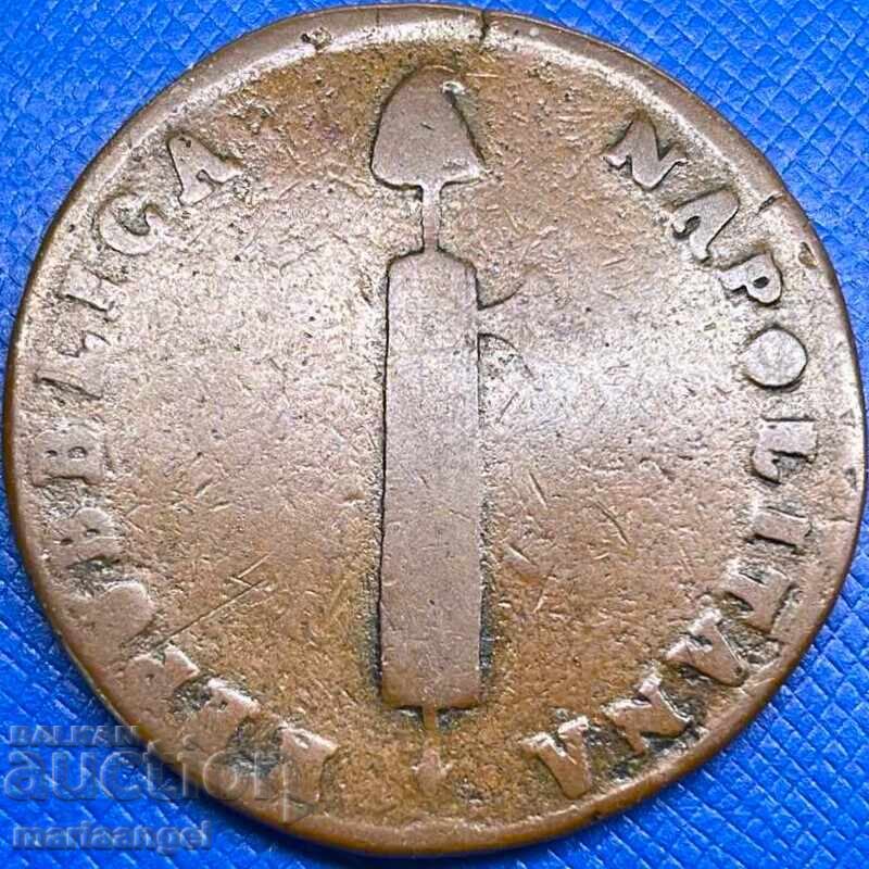 Naples 6 Tornesi 1799 Italy Neapolitan Republic 16.52g - 7
