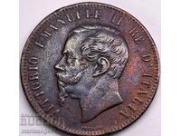 10 чентесими 1867 Италия Т - Турин Виктор Емануил - рядка!