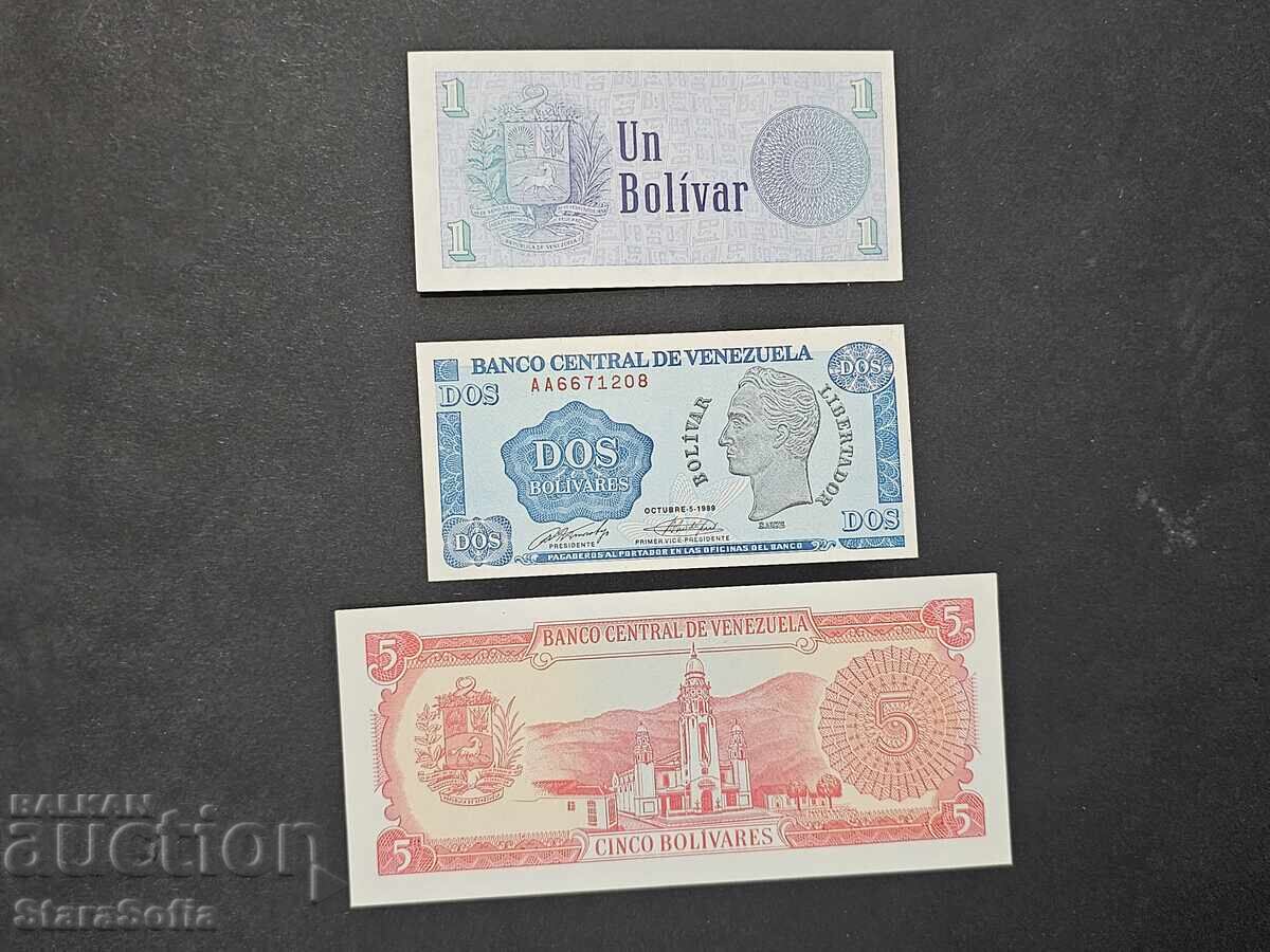 Δημοπρασία Σετ 1, 2 και 5 Μπολίβαρ Βενεζουέλας 1989 UNC Δημοπρασία Σετ 1, 2 και 5 Μπολίβαρ Βενεζουέλας 1989 UNC