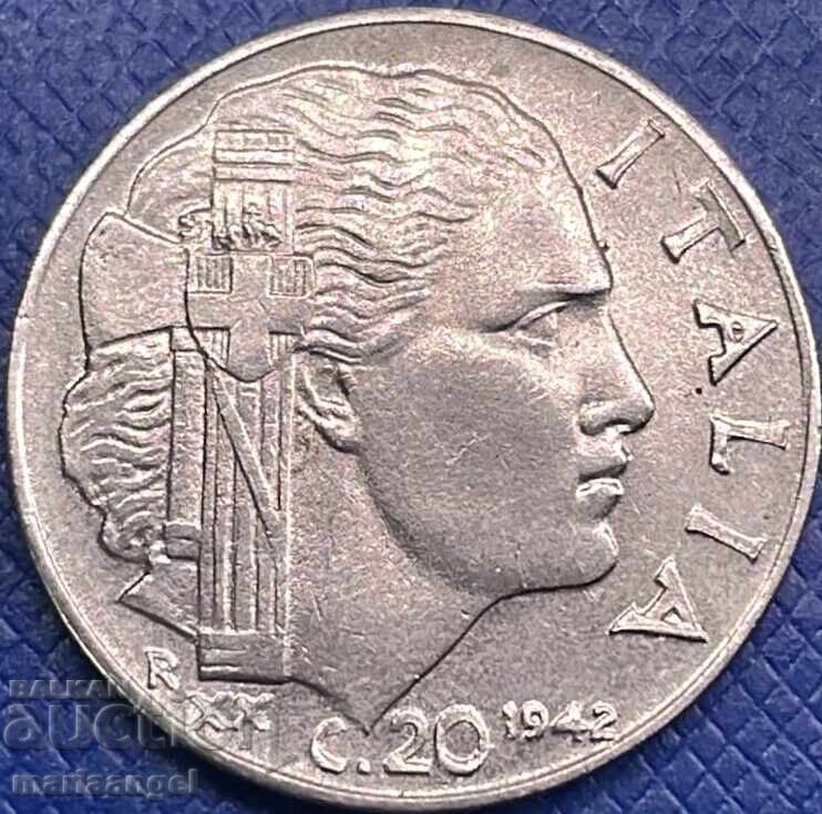 Италия 20 чентесими 1942 - 7