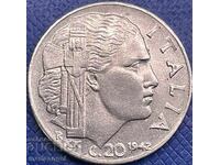 Италия 20 чентесими 1942