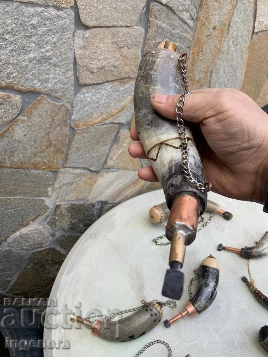 Auction POWDER HORN (made) FROM HORN Auction POWDER HORN (made) FROM HORN