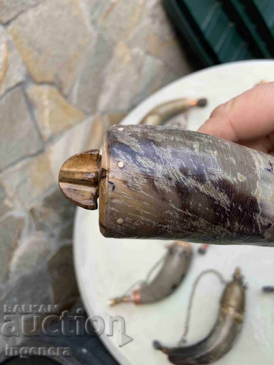 POWDER HORN (made) FROM HORN - 6 POWDER HORN (made) FROM HORN - 6
