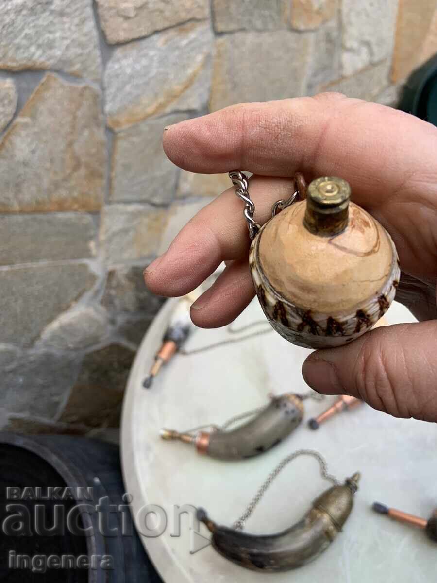 Μπαρουτοθήκη από κέρατο - 5