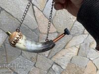 Μπαρουτοθήκη από κέρατο