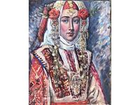 Bulgarian Woman and Roses