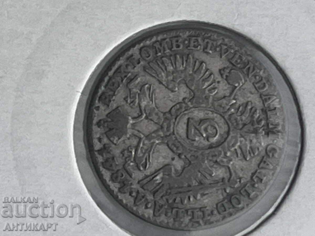 Παράδοση Redka ασημένια νομίσματα Αυστρίας 3 κρόιτσερ 1844