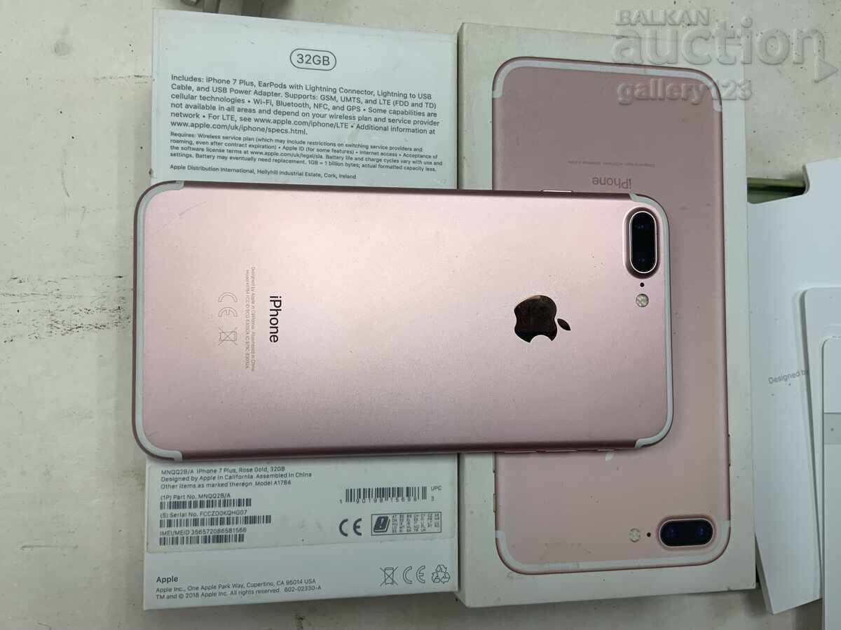 iPhone 7 Plus, Rose Gold, 32GB funcționează și este curățat, fără încărcător iPhone 7 Plus, Rose Gold, 32GB funcționează și este curățat, fără încărcător