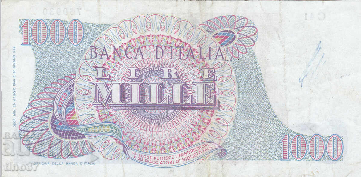 Licitație tino37 - ITALIA - 1000 LIRE - 1966 - VF