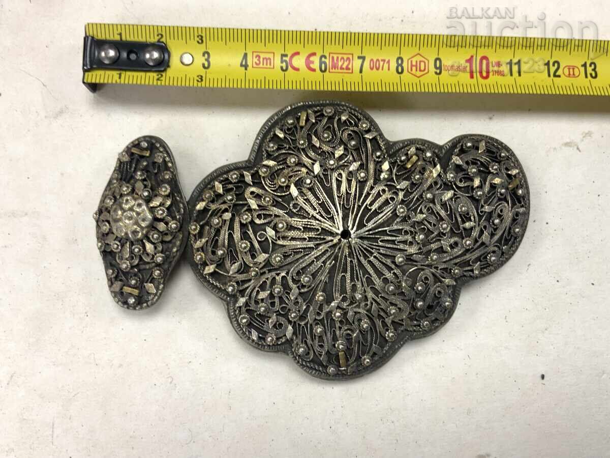 Сребро филигран пафта единичка позлата