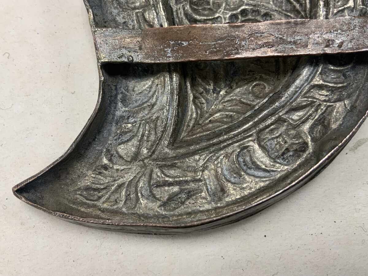 Възрожденска пафта сребро сечан кована Котел - 6