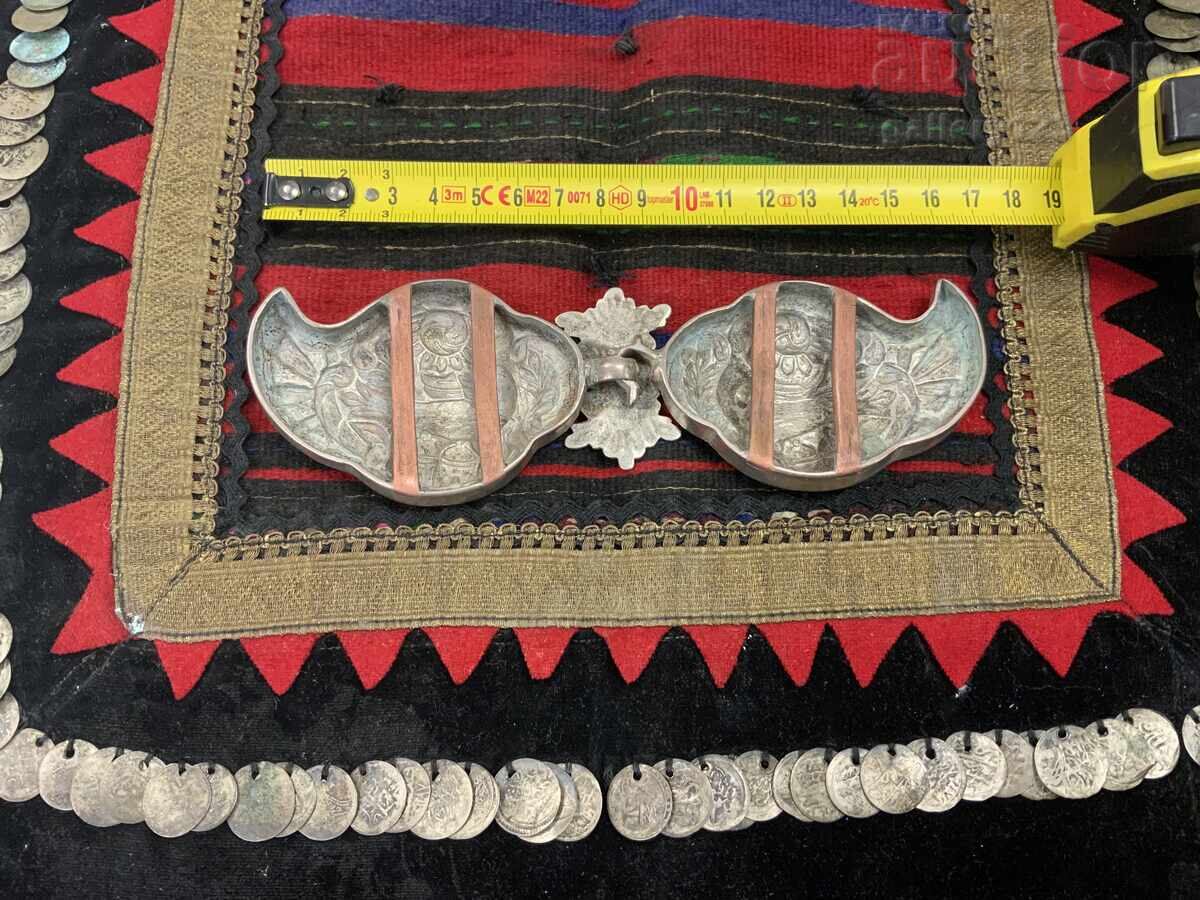 Възрожденска пафта сребро сечан кована пилета - 6