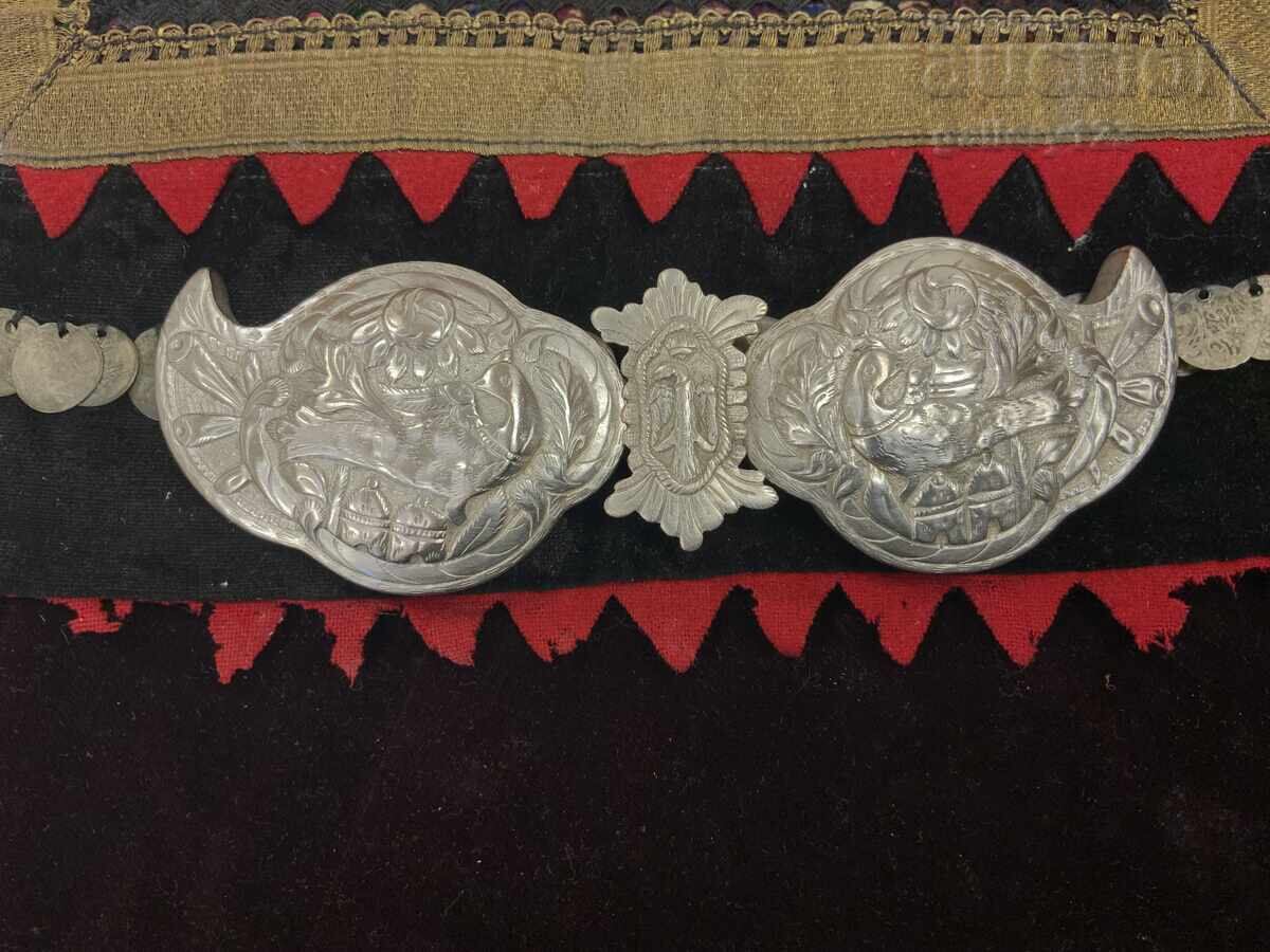 Възрожденска пафта сребро сечан кована пилета