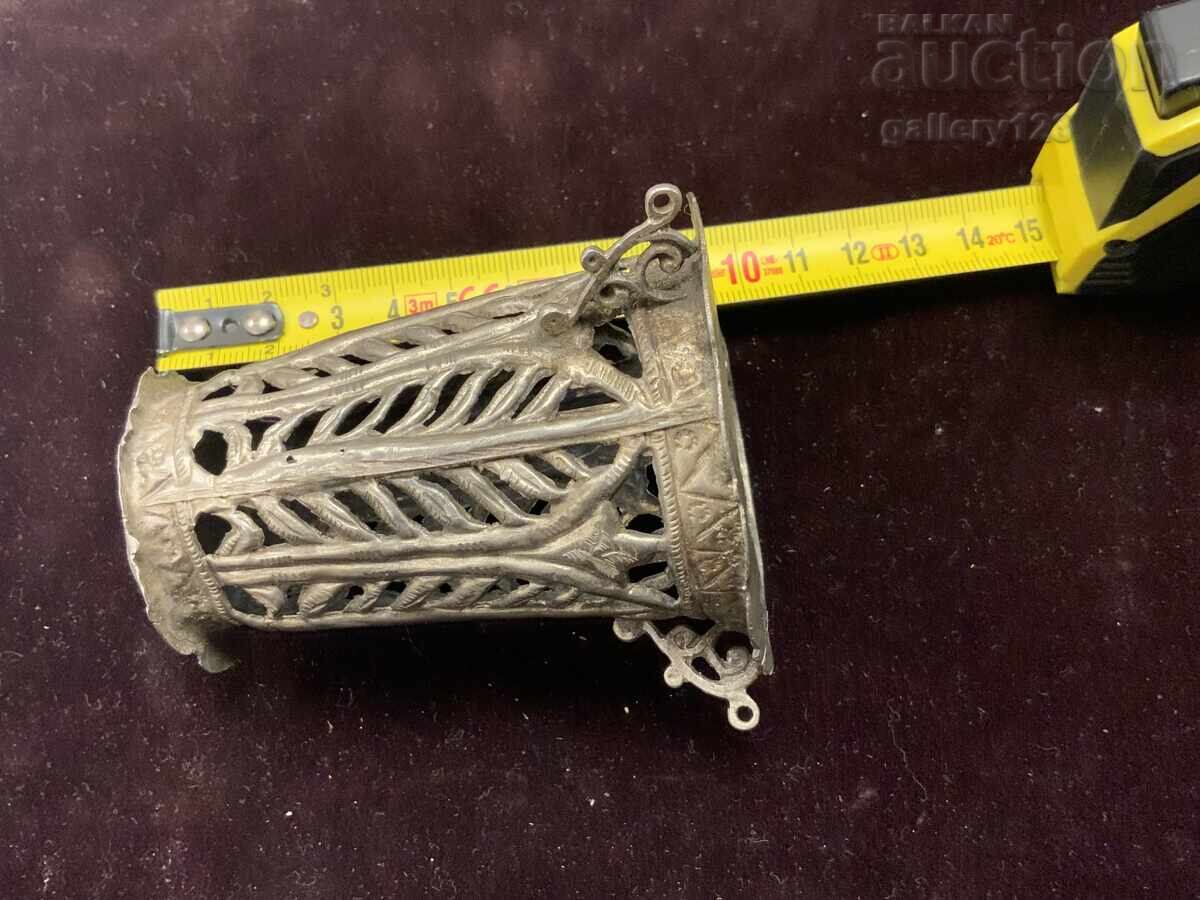 Candelă renaștere de casă argint sculptat forjat - 6