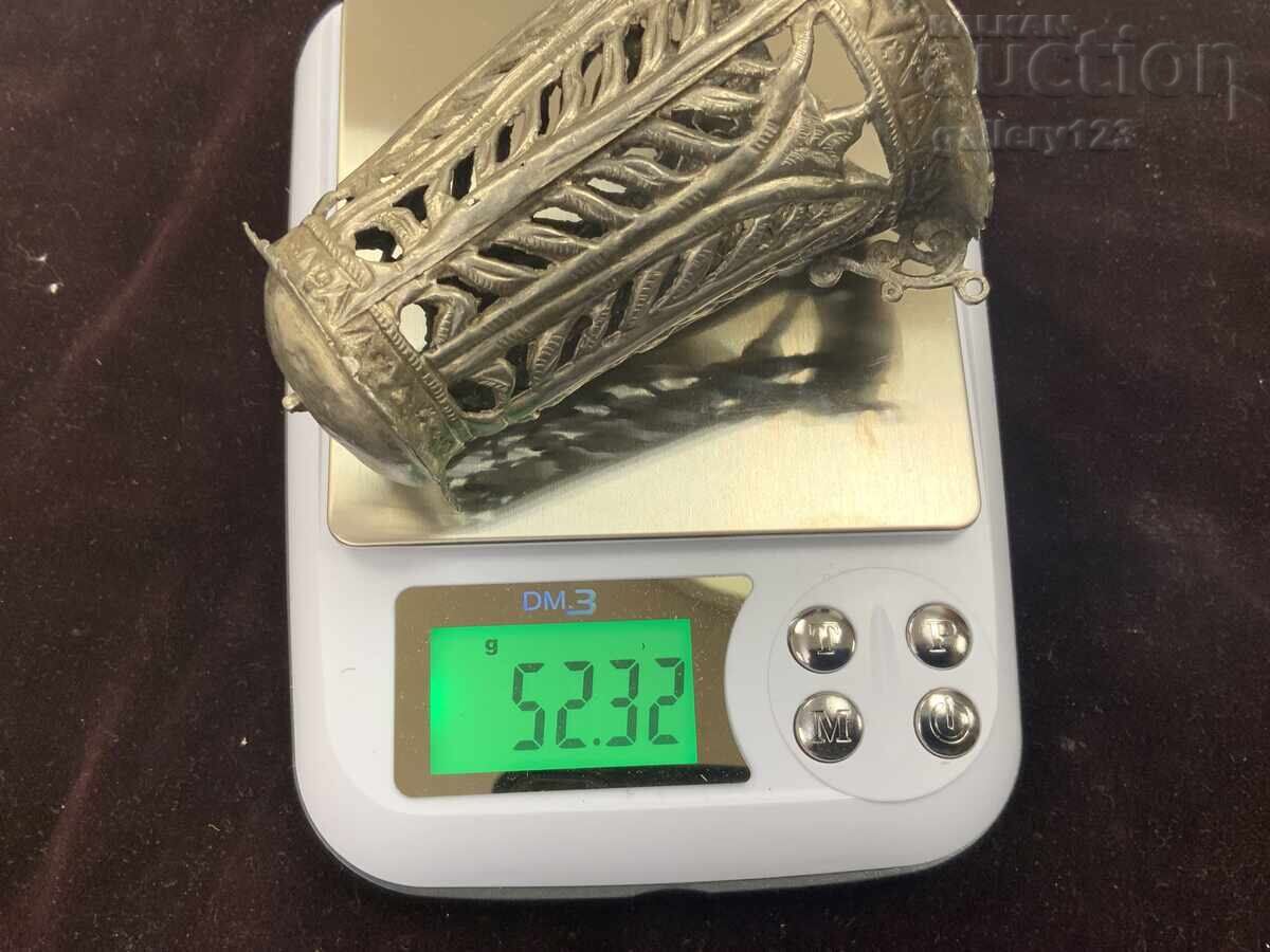 Candelă renaștere de casă argint sculptat forjat - 7