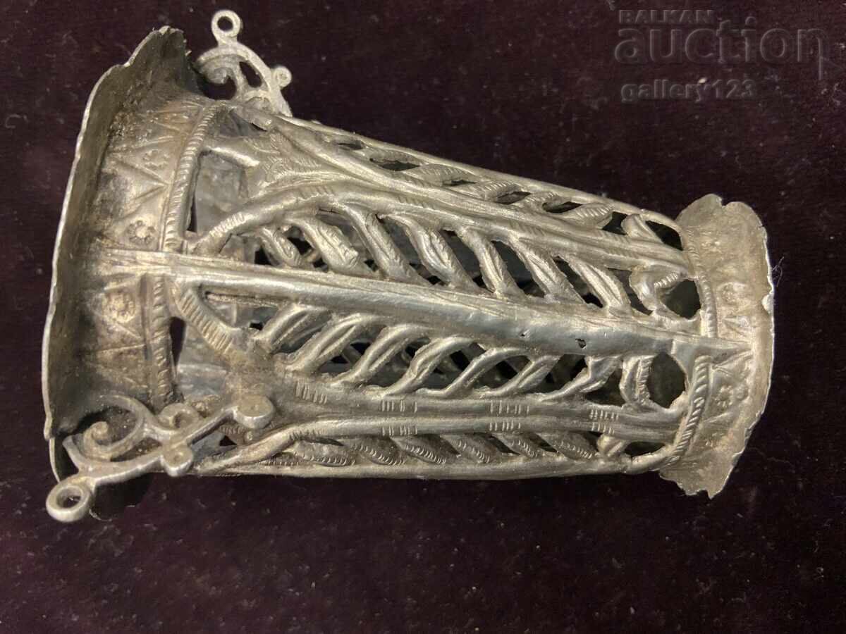 Candelă renaștere de casă argint sculptat forjat