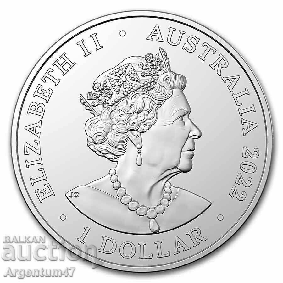 ARGINT 1 OZ 2022 AUSTRALIA - ELEFANȚI cu preț € 109.99 | 215.12 BGN